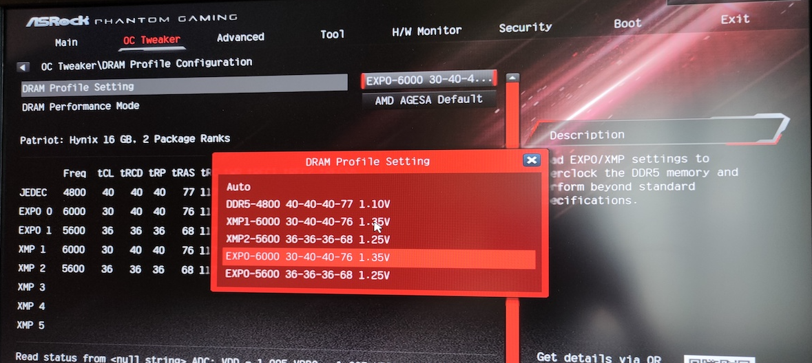 AMD EXPO ram profile
